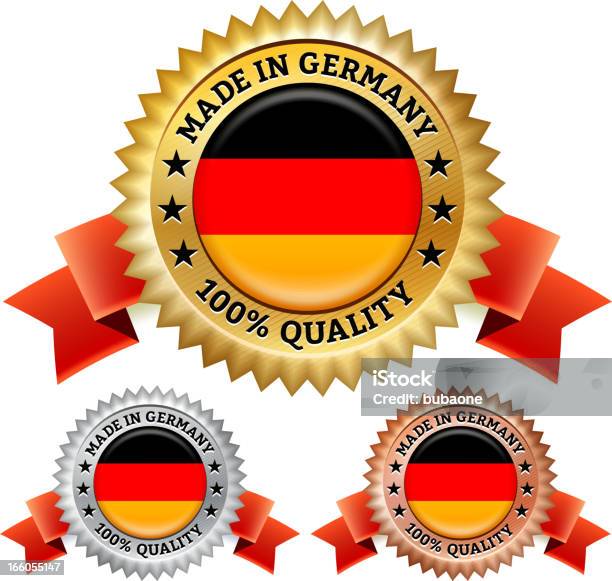 Made In Germanyabzeichen Lizenzfreie Vektor Iconset Stock Vektor Art und mehr Bilder von Made in Germany - englischer Satz