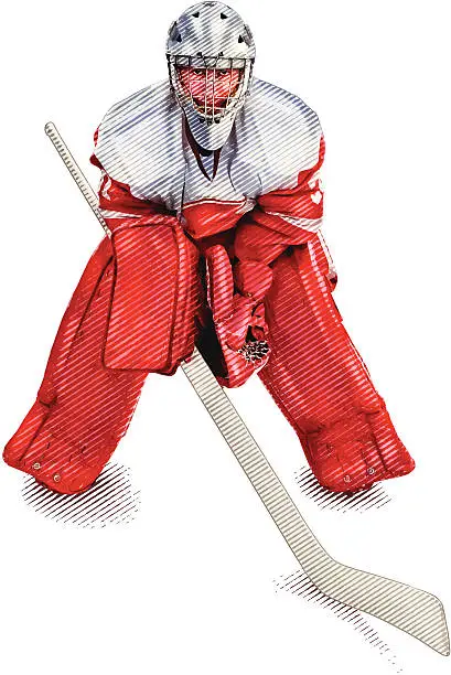 Vector illustration of Hockey Player