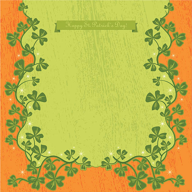 szczęśliwy st. patrick's day! - clover ribbon march northern ireland stock illustrations