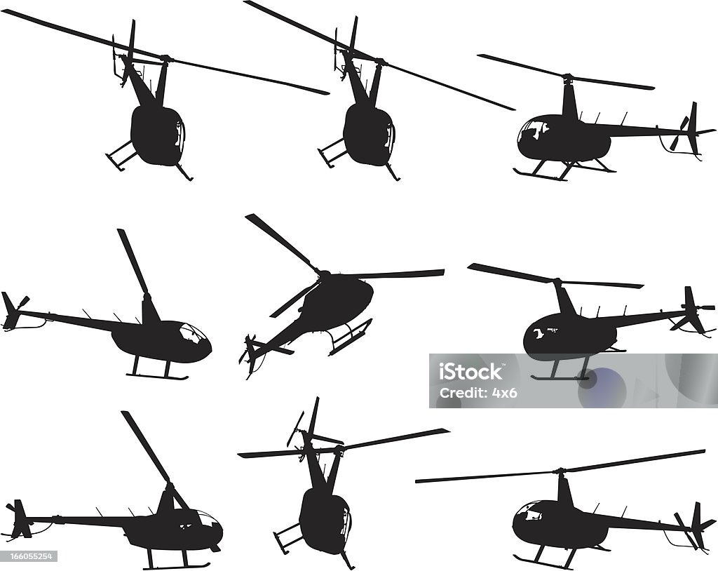 複数のイメージのヘリコプター - デジタル生成のロイヤリティフリーベクトルアート