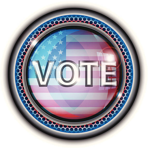 illustrations, cliparts, dessins animés et icônes de bouton de verre/vote - glass text usa voting