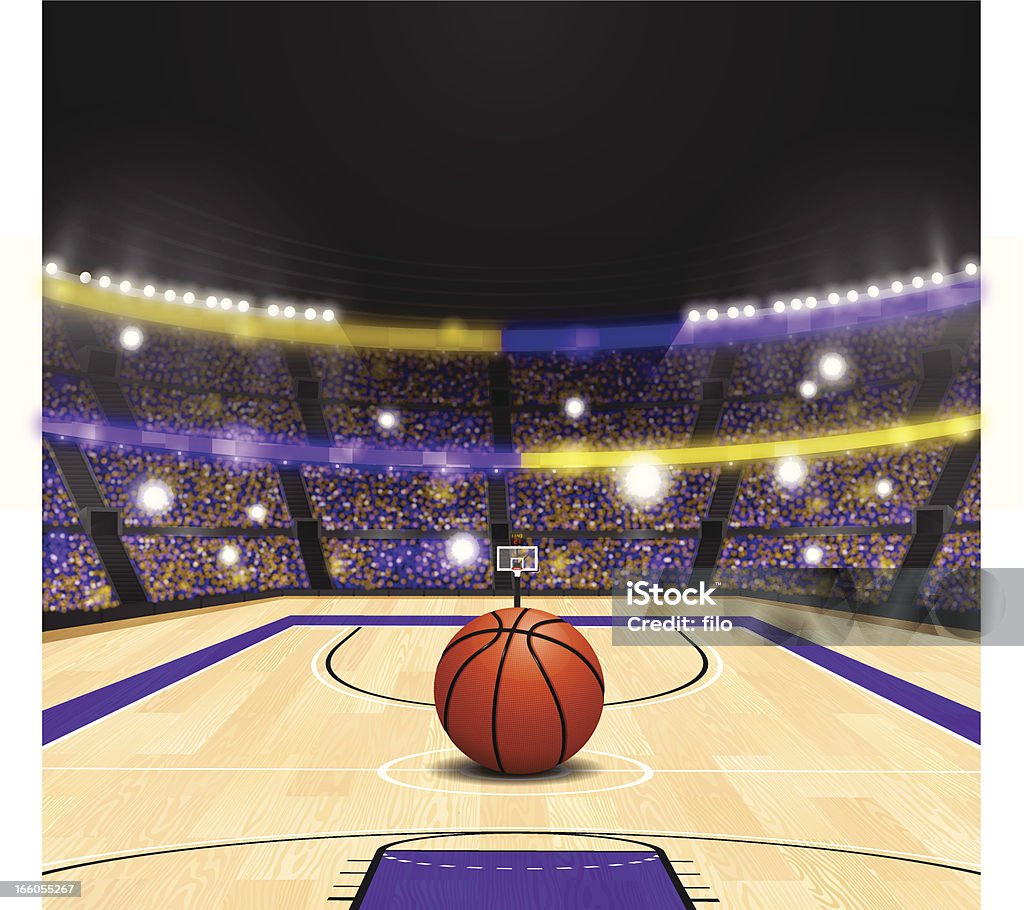 Basketball Arena Highly-detailed basketball arena. EPS 10 file. Transparency used on highlight elements. Basketball - Sport stock vector