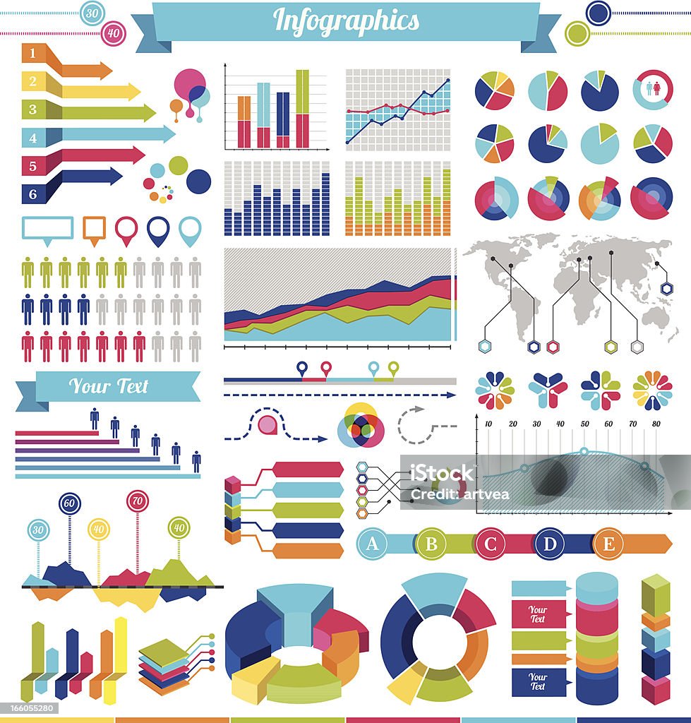 Infografik-Elemente und Design - Lizenzfrei Informationsgrafik Vektorgrafik