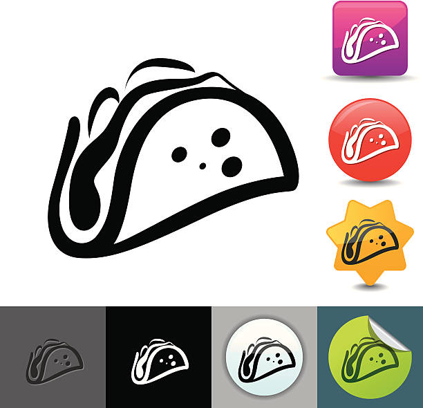 Taco icon | solicosi series vector art illustration