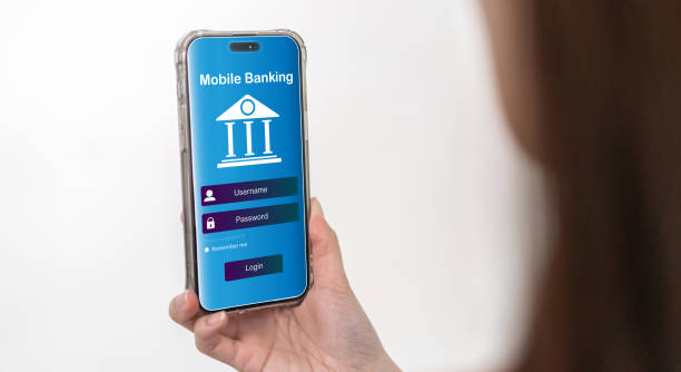 istock Human use smartphone with online banking digital technology, mobile banking, shopping, payment, finance, bank, withdraw money, account, transfer, credit card, financial and global business online 1660554320