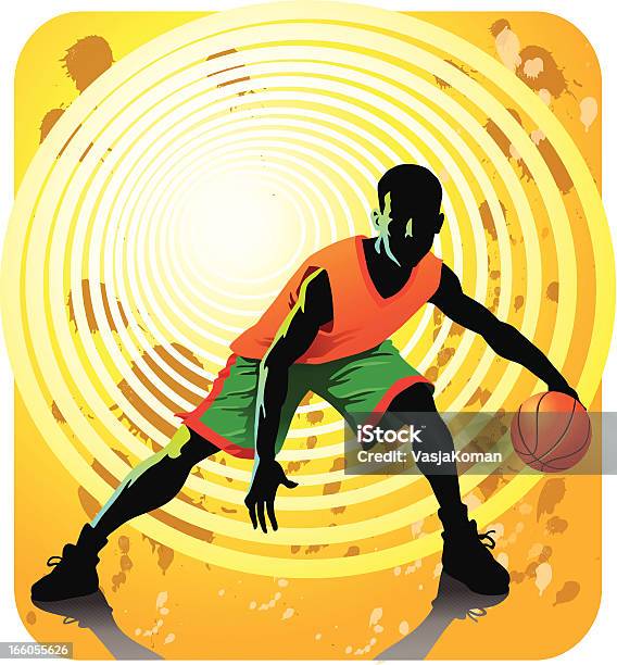 Basketball Player In Crossover Dribble Stock Illustration - Download Image Now - In Silhouette, Basketball Player, Basketball - Ball