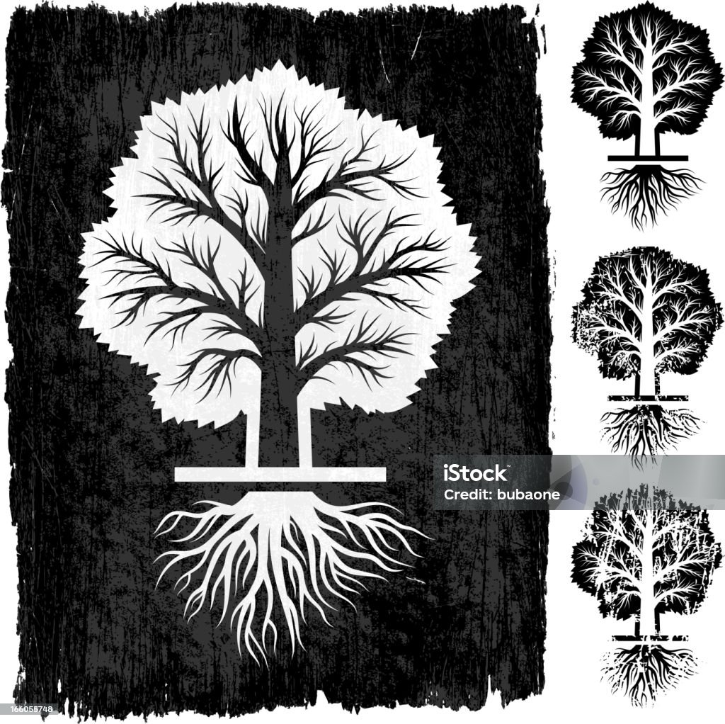 Tree Grunge royalty free vector icon set Tree Grunge Icon Set Birch Tree stock vector