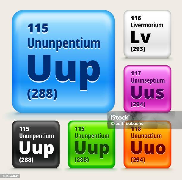 Układ Okresowy Pierwiastków Elementy Na Kolor Przycisków - Stockowe grafiki wektorowe i więcej obrazów Badania