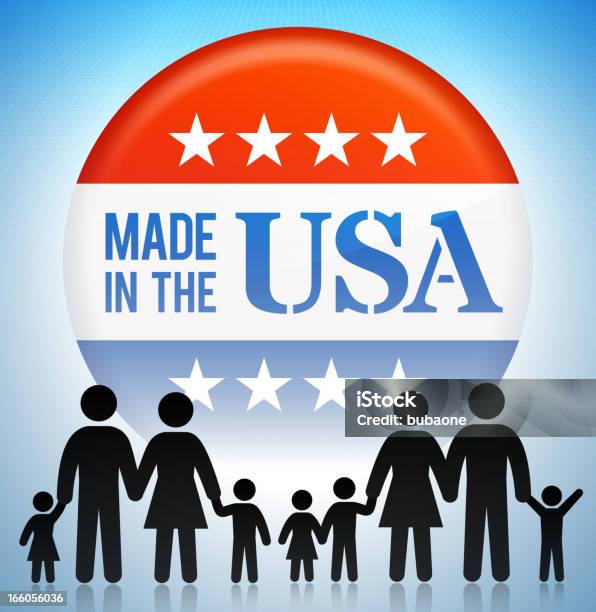 Wyprodukowano W Usa Rodziny Najprostsze Figury - Stockowe grafiki wektorowe i więcej obrazów Amerykańska flaga - Amerykańska flaga, Bodziec, Brat