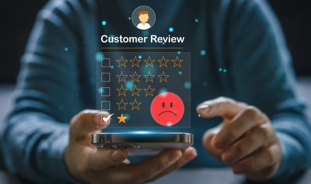 istock Customer Experience dissatisfied Concept, Unhappy Businessman Client with Sadness Emotion Face on smartphone screen, Bad review, bad service dislike bad quality, low rating, social media not good 1660570312