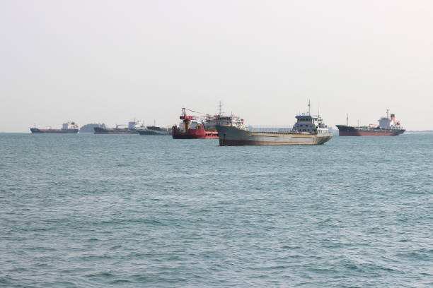 istock Cargo ships sail in the waters around Singapore. 1660571243