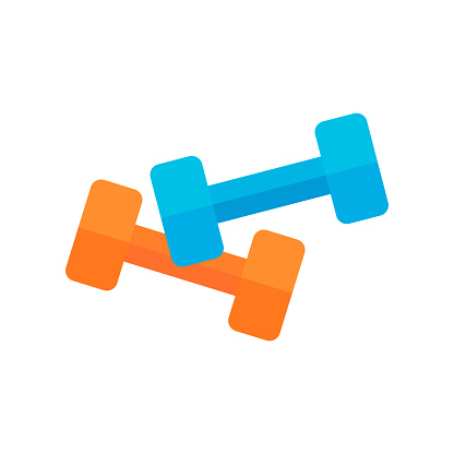 Dumbbells. Vector illustration isolated on a white background.