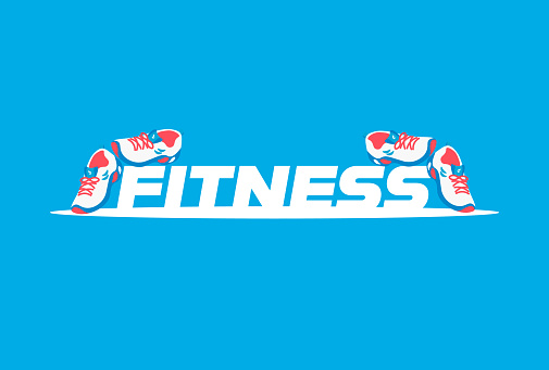 Fitness. Sports Shoes. Vector illustration.
