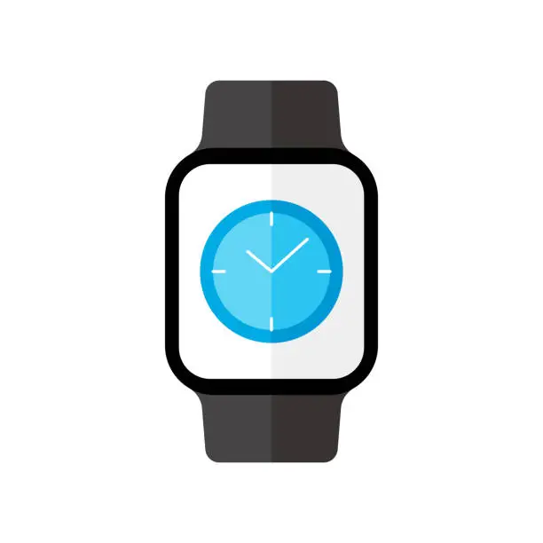 Vector illustration of Smart Watch. Clock on Smart Watch.