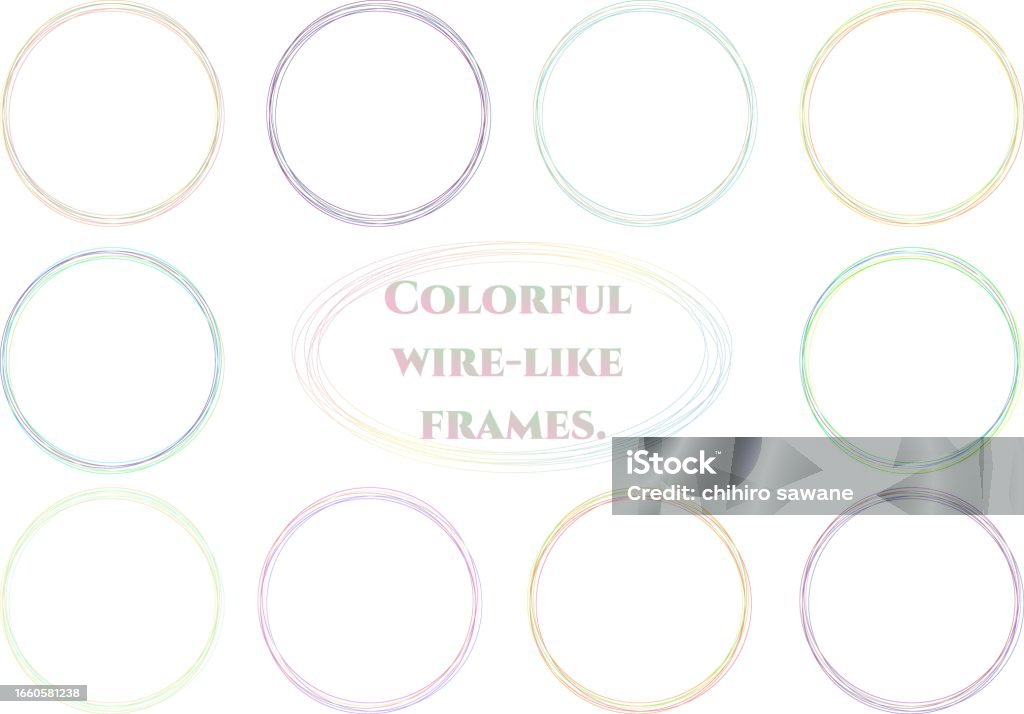 Wire Frame Colorful Example Colorful Wirelike Frames Stock Illustration - Download Image Now ...