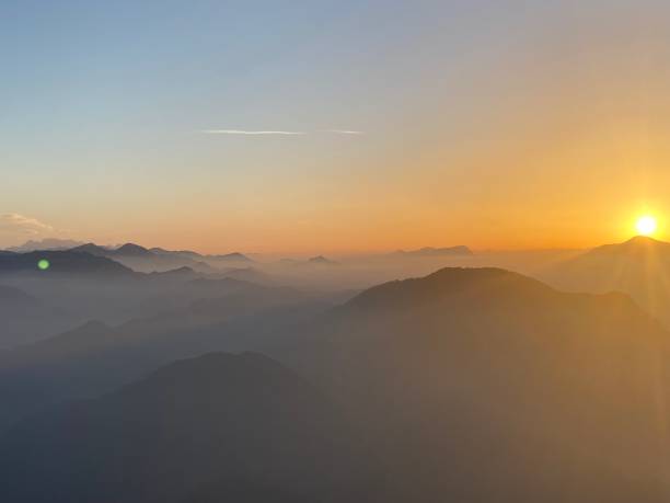 istock Misty Sunrise on a Mountain close to Lago do Garda 1660601792