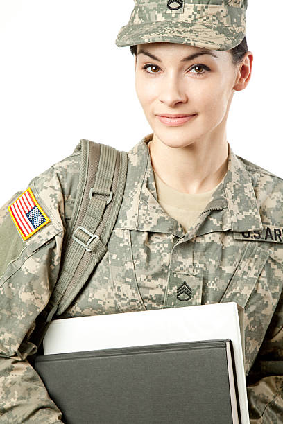 istock Female American Soldier 166064126