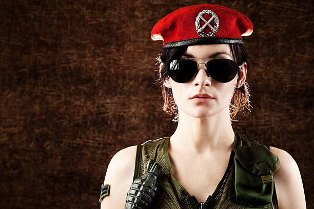 istock Woman with  red Beret 166064131