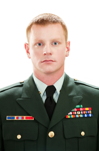 Decoradas American Soldier con clase uniforme photo