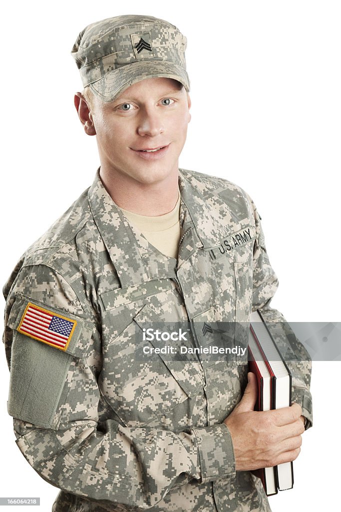 Soldado americano contra fundo branco - Royalty-free Exército Foto de stock