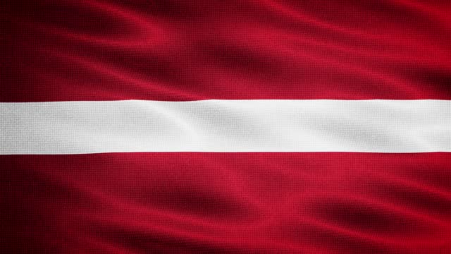 Natural Waving Fabric Texture Of Latvia National Flag Graphic Background