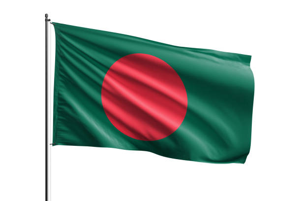 istock Bangladesh national flag on white background. 1660663219
