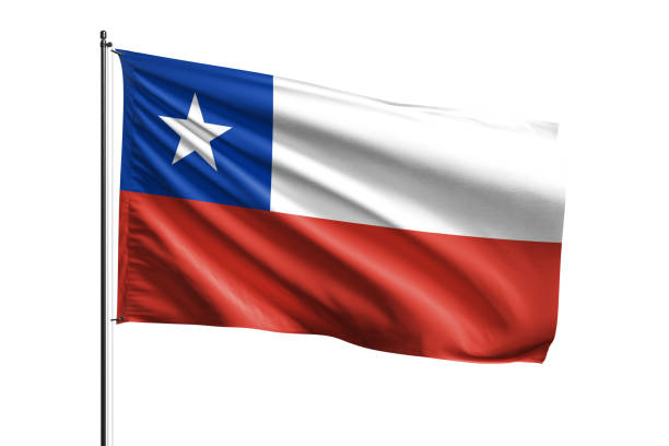 istock Chile national flag on white background. 1660664571