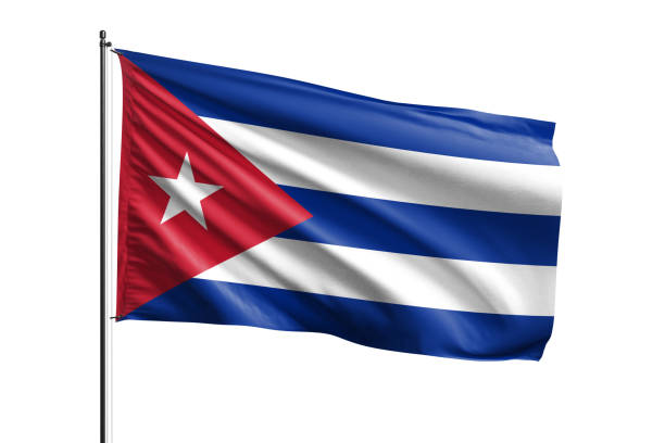 istock Cuba national flag on white background. 1660664789