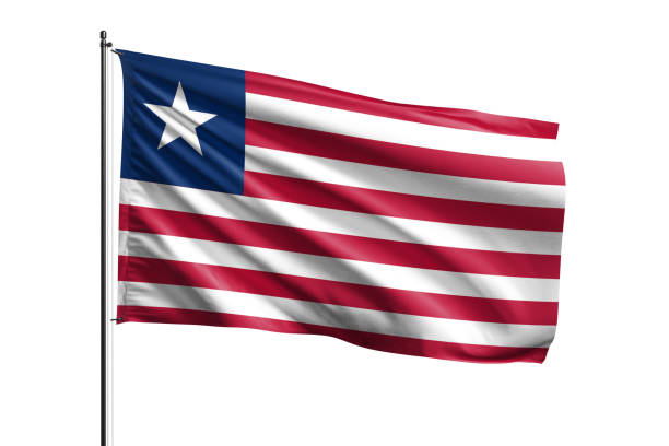 istock Liberia national flag on white background. 1660667442