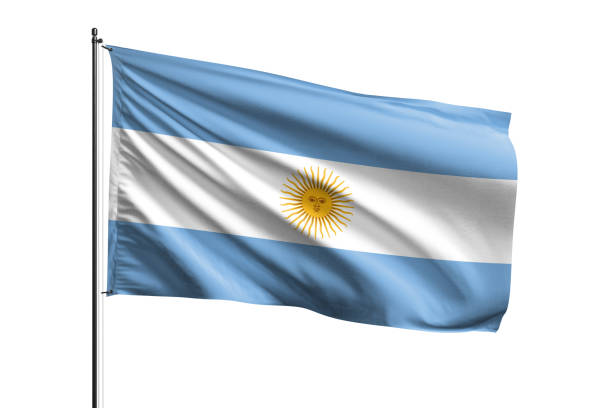istock Argentina national flag on white background. 1660667456