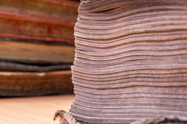 istock Closeup of old book cards as background 1660696918