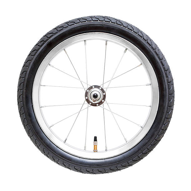 ruota di bicicletta (clipping path - bicycle wheel tire spoke foto e immagini stock