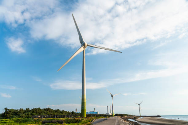 istock Close-up of wind power systems with the sunset sky. 1660737731