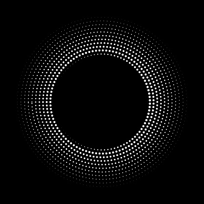 dot circle on black background