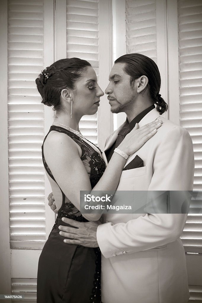 Tango Romance na sala - Royalty-free Abraçar Foto de stock