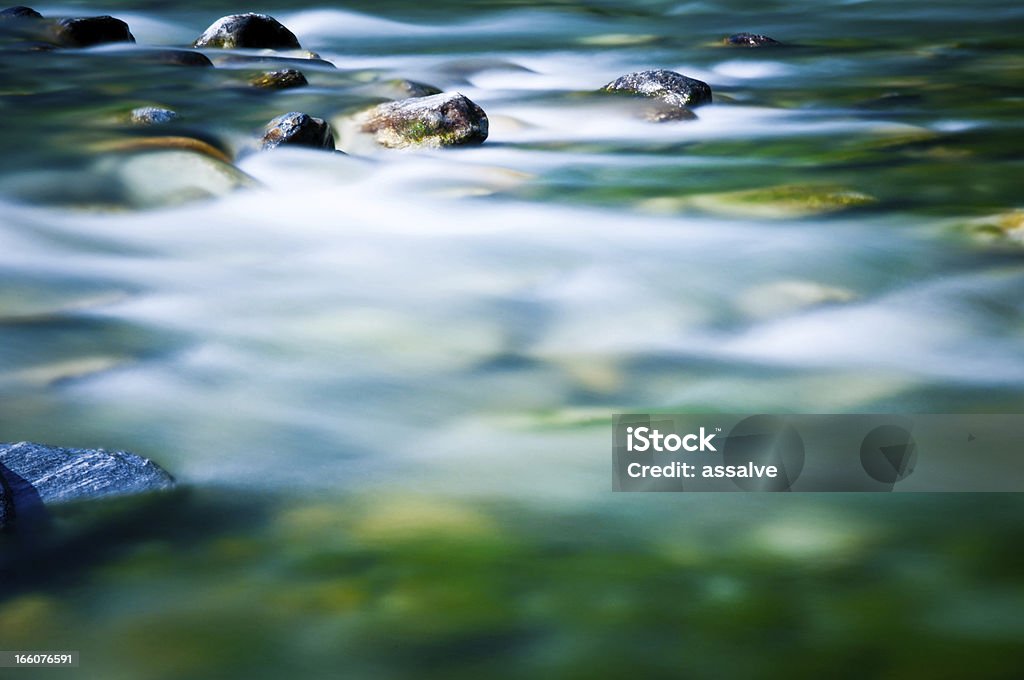 blurred river whooo-ah! What a photo: 15 seconds exposure at daytime with F32. Only possible with very strong ND-Filter. To get the purity and clear water (you can even see the mossy stone in about 1 meter deepy water) and to avoid reflections from water surface I also used a circular pol filter. Water Stock Photo