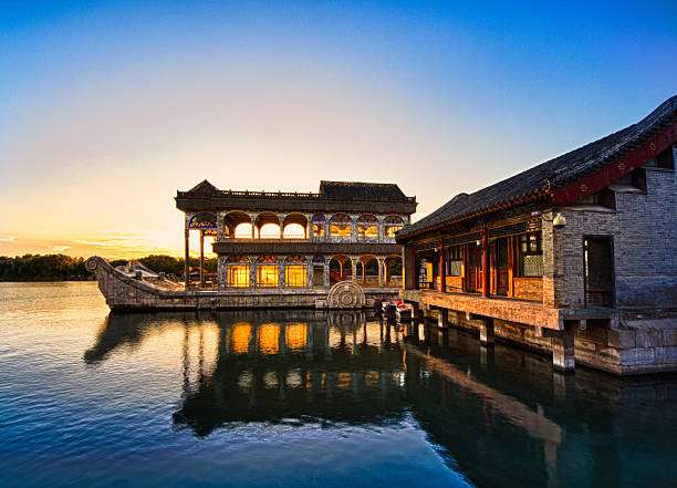 대리석 배죠. 베이징 summer palace - awe summer palace china beijing 뉴스 사진 이미지