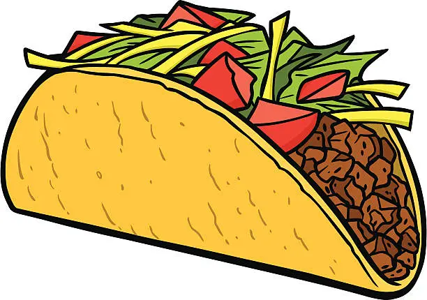Vector illustration of Taco