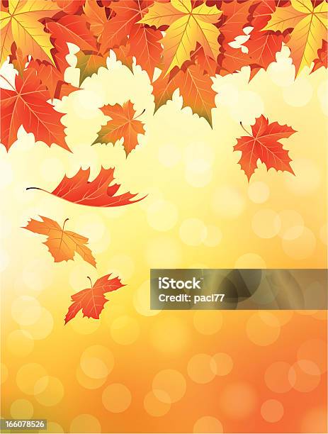 Осень Листья Падающие — стоковая векторная графика и другие изображения на тему Цвет осенних листьев - Цвет осенних листьев, Фоновые изображения, Векторная графика