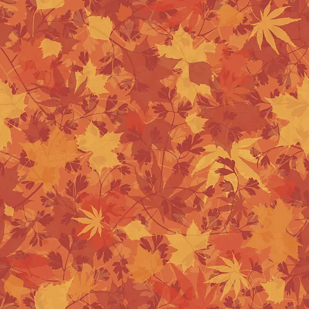 Vector illustration of Seamless autumn background