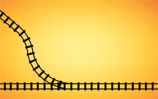 illustrazioni stock, clip art, cartoni animati e icone di tendenza di ferrovia svincolo sfondo - railroad junction