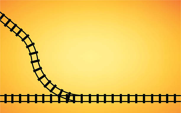 tor kolejowy połączenie tle - railroad junction stock illustrations