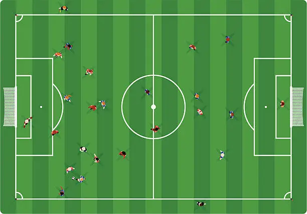 Vector illustration of Soccer Game