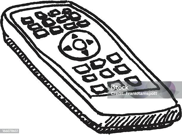 Remote Control Sketch Stock Illustration - Download Image Now - Arts Culture and Entertainment, Audiovisual, Black And White