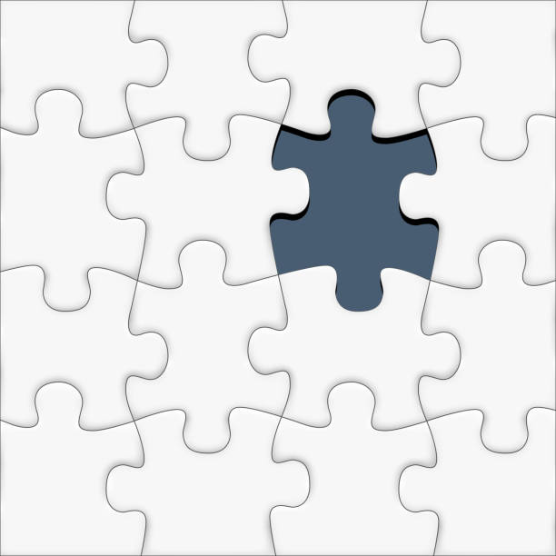 brakujący fragment puzzli - solution puzzle strategy jigsaw piece stock illustrations