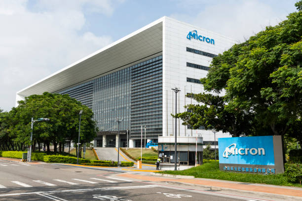 planta de taiwan micron technology company. - office tool flash fotografías e imágenes de stock
