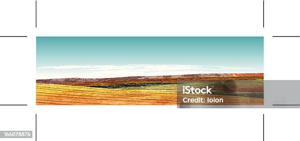 Grunge Banner Con Paesaggio Estivo Colline - Immagini vettoriali stock e altre immagini di Campo arato - Campo arato, Ulivo, Campo