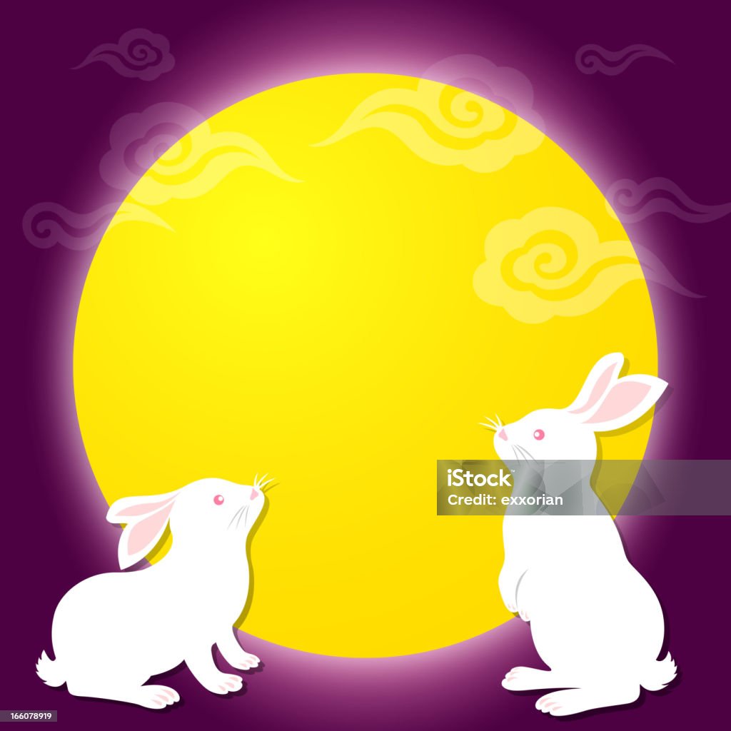 Mid-Autumn Festival Bunnies Mid-Autumn Festival bunnies. Mid-Autumn Festival stock vector