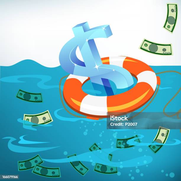Financial Crisis Stock Vektor Art und mehr Bilder von Abstrakt - Abstrakt, Amerikanische Währung, Auf dem Wasser treiben