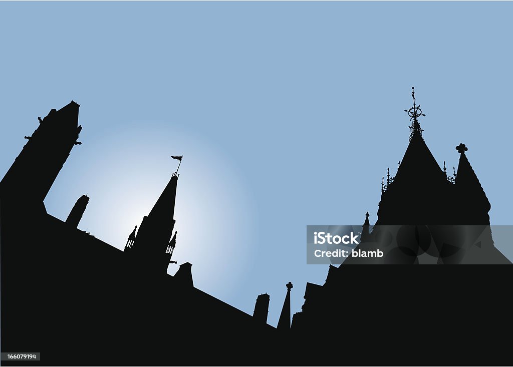 Silhouette Parlement canadien - clipart vectoriel de Ottawa libre de droits